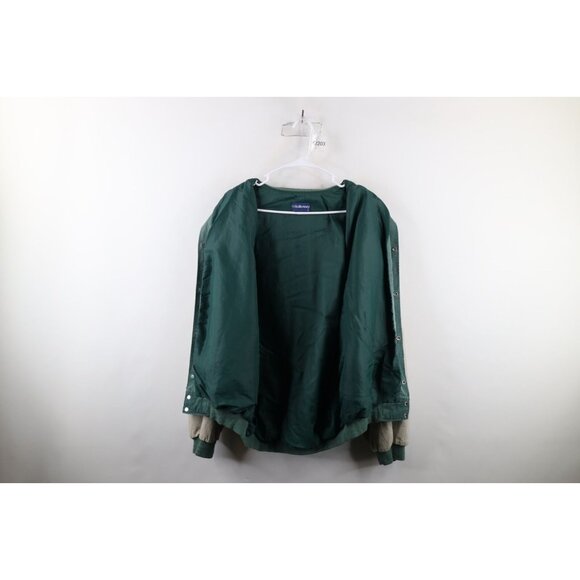 Vintage 90s Streetwear Mens XL Faded Color Block Denim Varsity Jacket Bomber USA - Picture 9 of 14